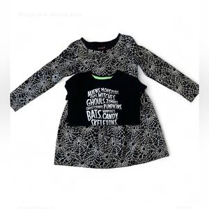Halloween Cat and Jack Black Dress & Shirt Size Small (6/6X) Set of Two